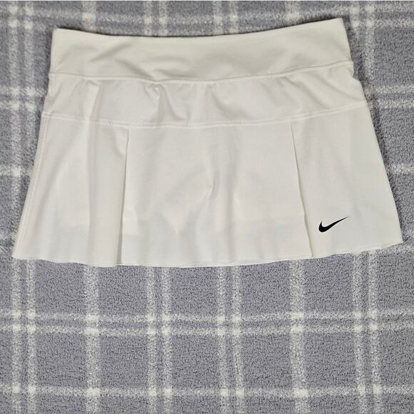Nike Dri Fit Women's Ivory White Tennis Mini Skirt Size Medium - Picture 1 of 10